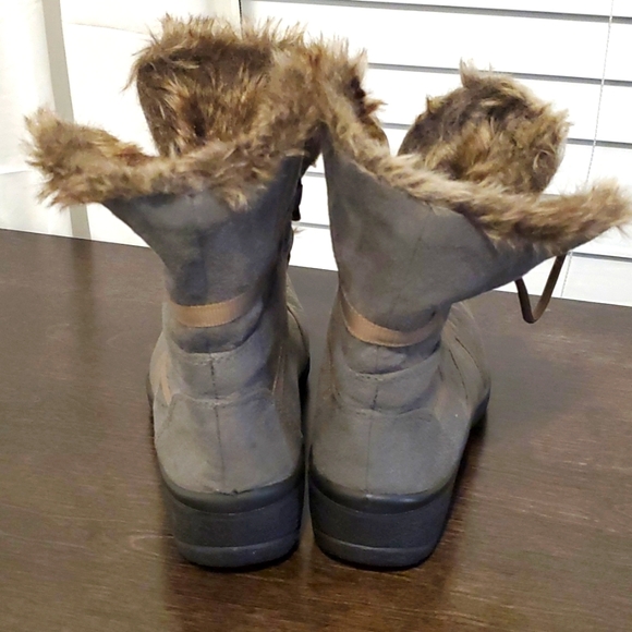 ARA Magaly Gore-Tex boots  Gray with Brown  faux fur Lace front. Size 5 Women - Picture 3 of 6